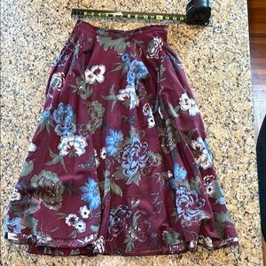 Floral Burgundy Skirt